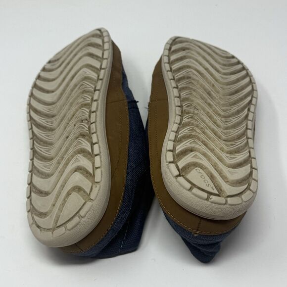 Crocs Santa Cruz Playa Shoes Mens 11 Blue Denim Brown Lace Up Comfort Preppy main image 7